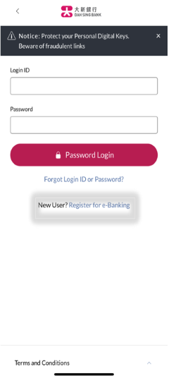 e-Banking Registration Demo
